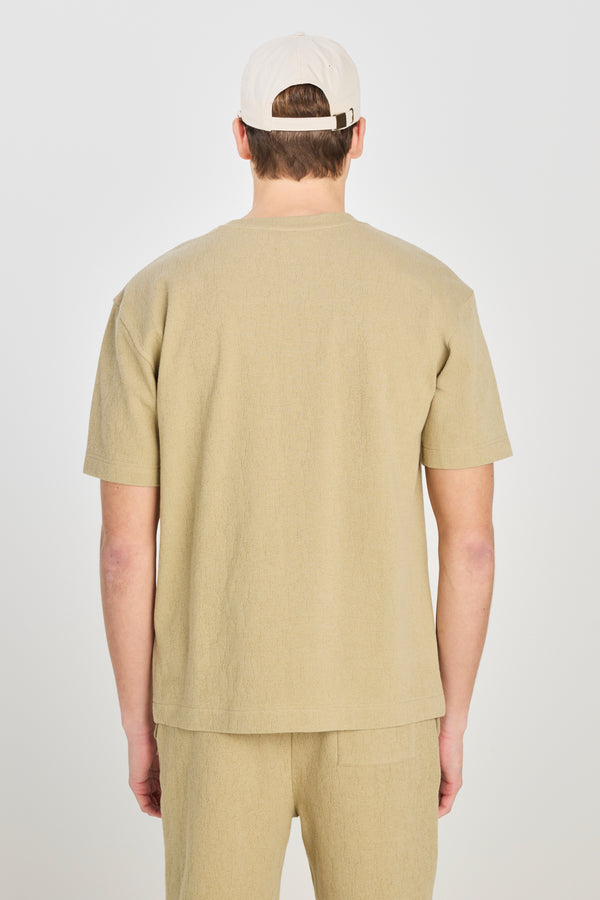 Relaxed Fit Geniş Kesim Bisiklet Yaka Pamuklu Açık Yeşil T-Shirt L2510271299