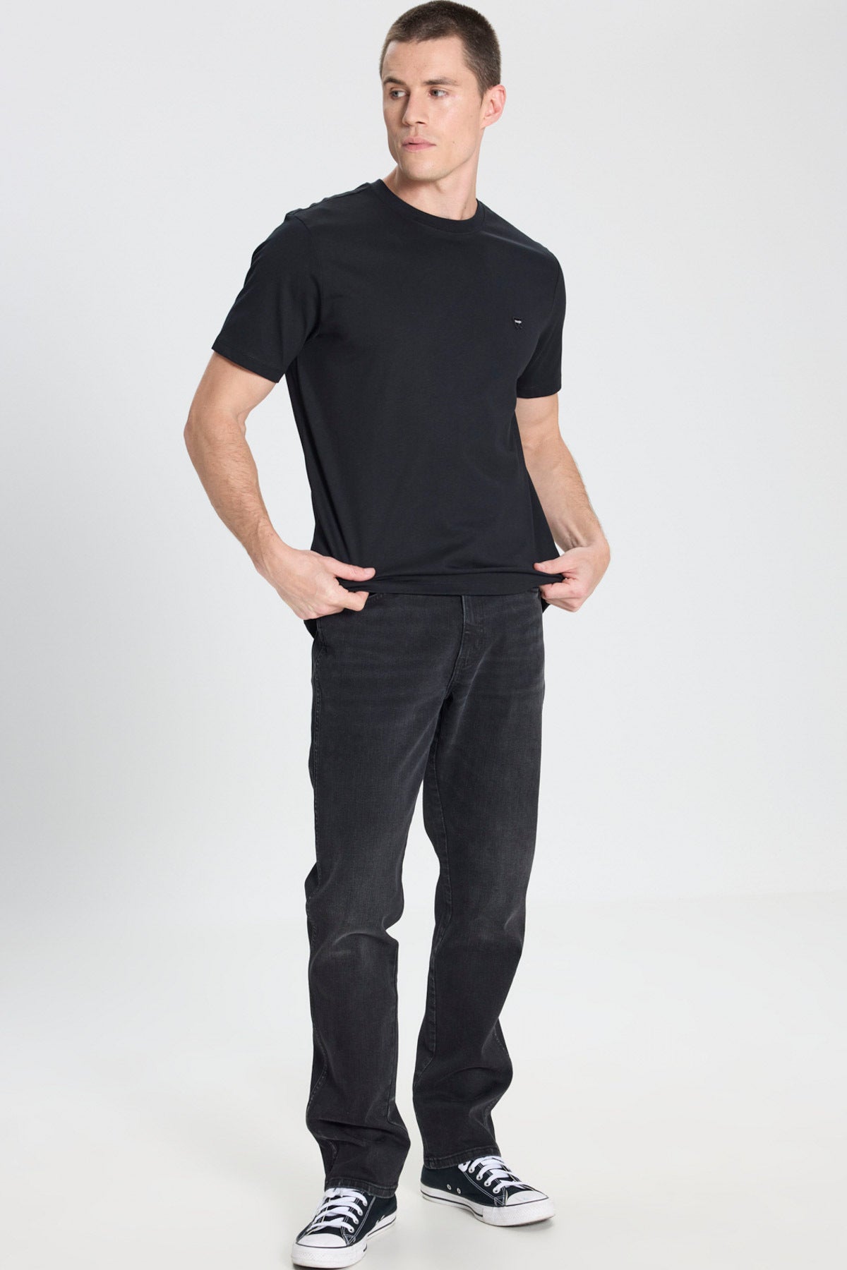 Relaxed Fit Normal Kesim Bisiklet Yaka Wrangler