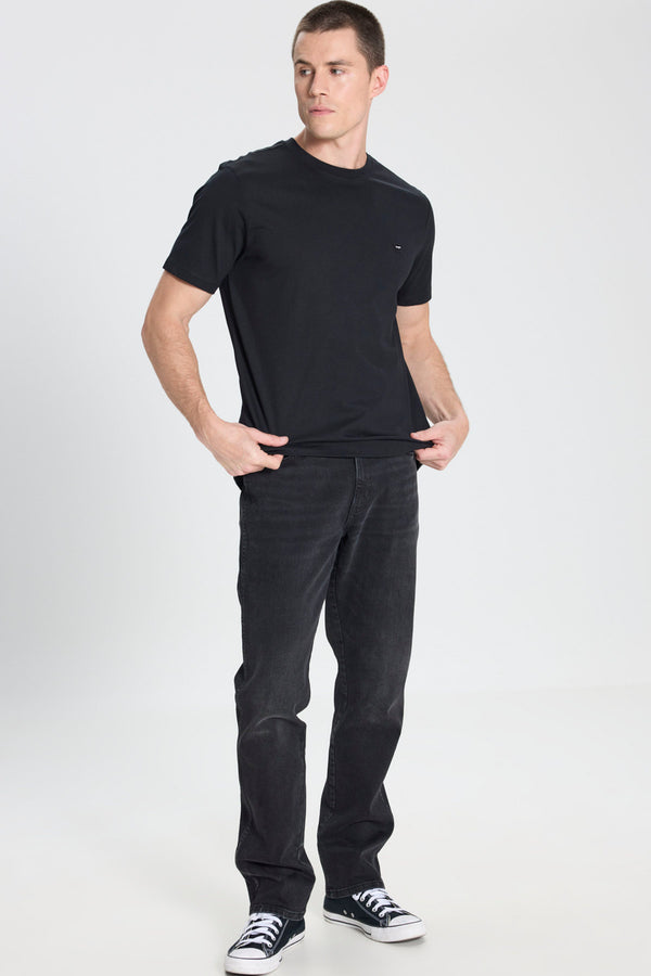 Relaxed Fit Normal Kesim Bisiklet Yaka Wrangler