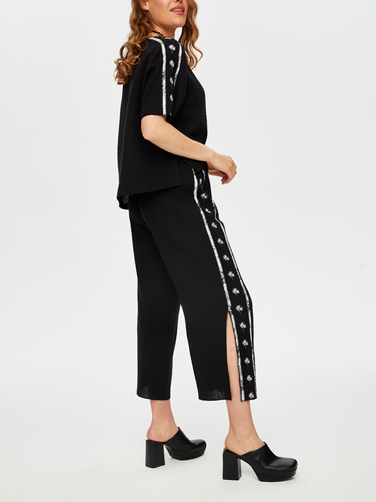 Resort Palmiye Baskılı Müslin KapriFaik Sönmez