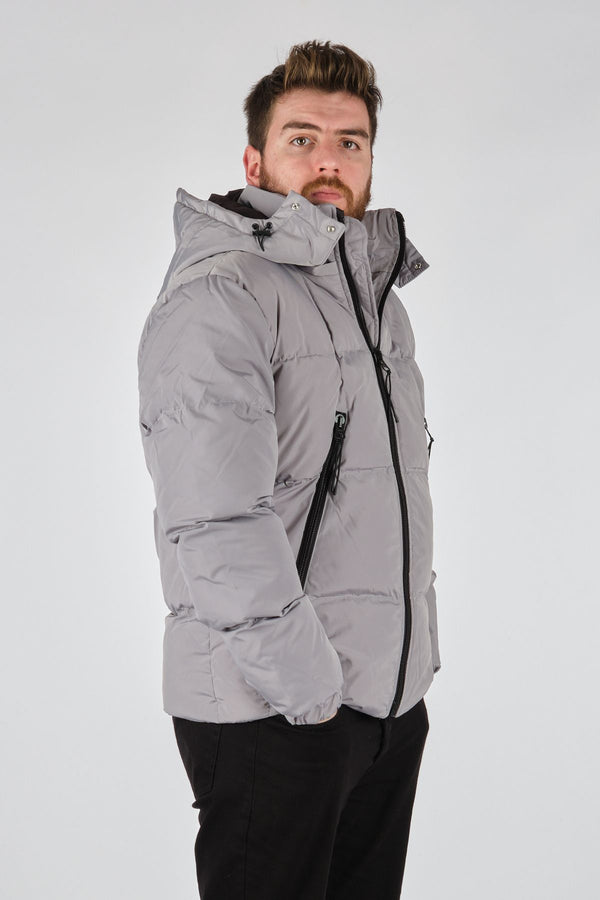 Rugu Erkek Oversize Kapüşonlu Kışlık Mont - Minimalist Tasarım