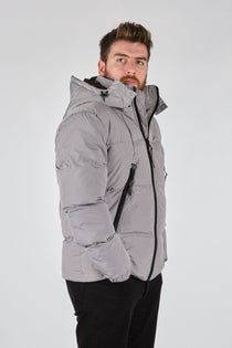 Rugu Erkek Oversize Kapüşonlu Kışlık Mont - Minimalist Tasarım