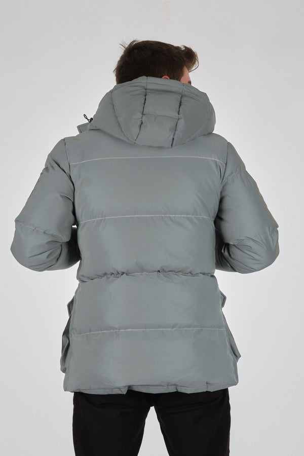 Rugu Erkek Oversize Kapüşonlu Kışlık Mont - Minimalist