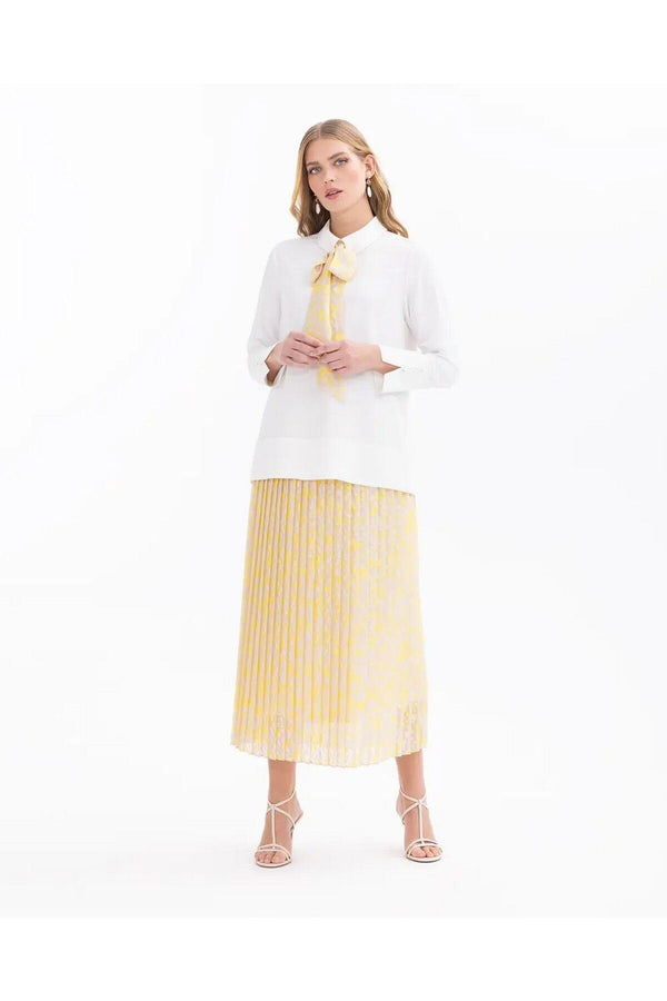 SCL Minimalist Oversize Gömlek Yaka Uzun Kol Kadın Bluz - Günlük & İş