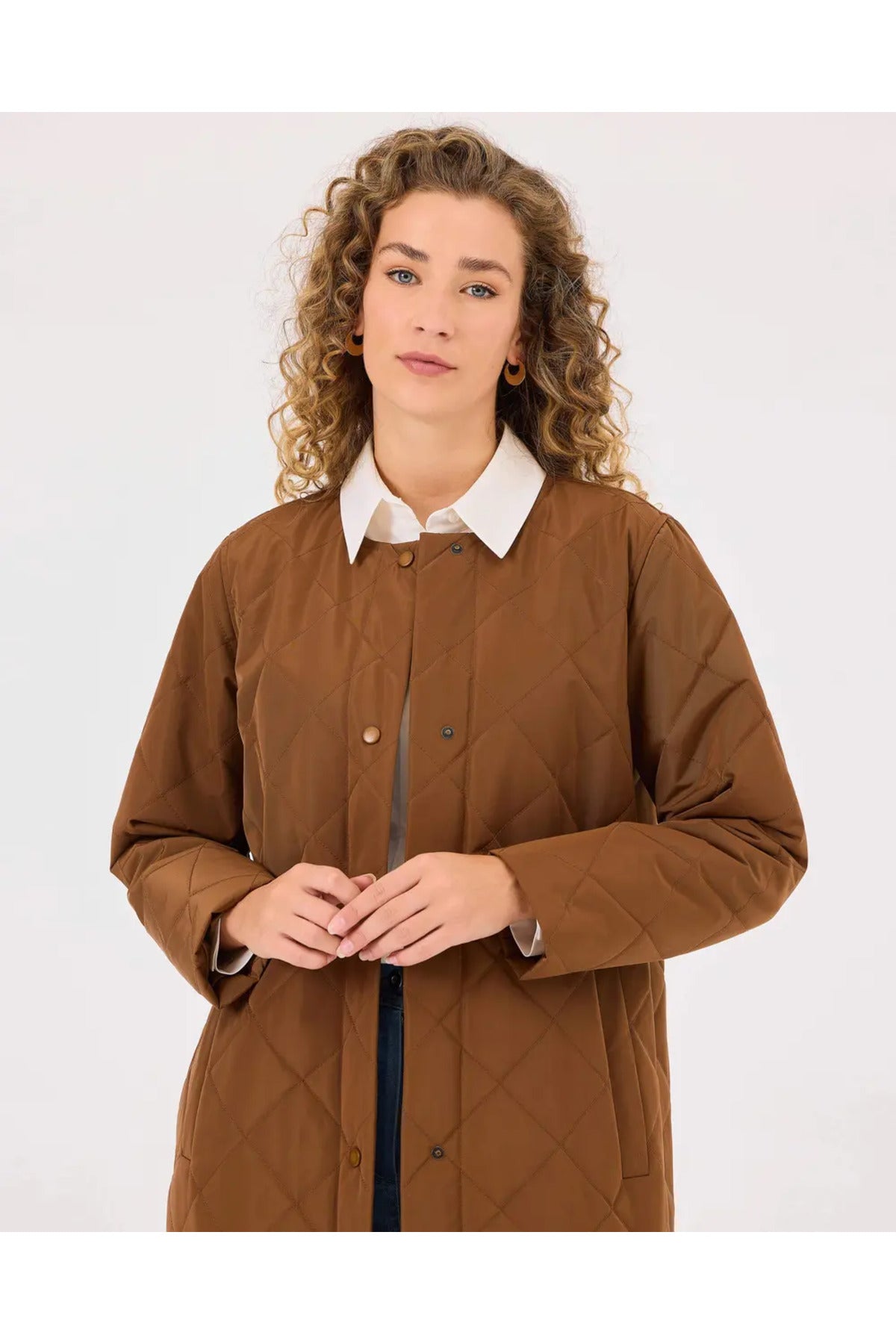Scl Kadın Çıt Çıt Düğmeli Kapitone ANORAK KABAN 10002421411003 Secondary image
