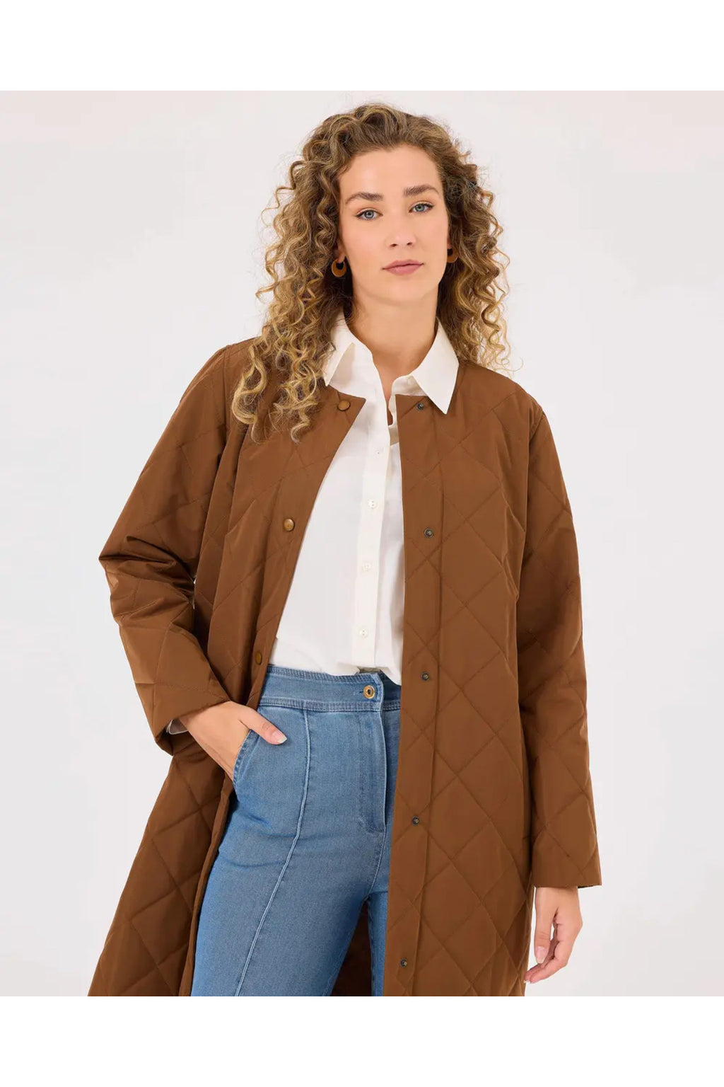 Scl Kadın Çıt Çıt Düğmeli Kapitone ANORAK KABAN 10002421411003