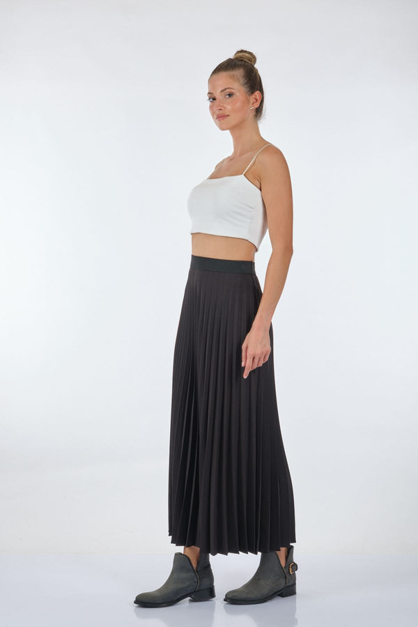 Scl Pileli Maxi Etek - Minimalist Günlük Stil