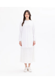 SCL Kadın Oversize Uzun Kol Midi Tunik - Minimalist Tasarım