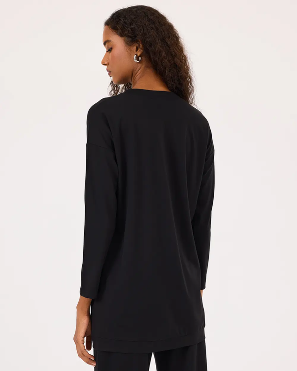 SCL Oversize Midi Günlük Kadın Tunik - 3/4 Kol - Minimalist