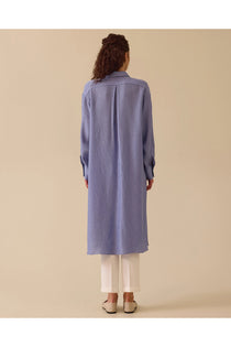 Scl Oversized Midi Gömlek Yaka Kadın Tunik - Günlük Şıklık