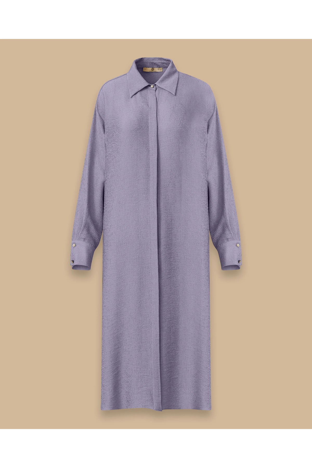 Scl Oversized Midi Gömlek Yaka Kadın Tunik - Günlük Şıklık