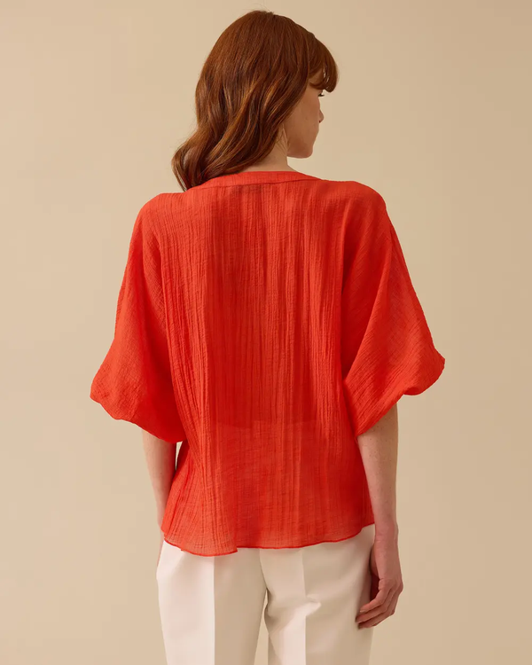 Seçil Oversize Yarasa Kol Bluz - Minimalist Günlük Tarz