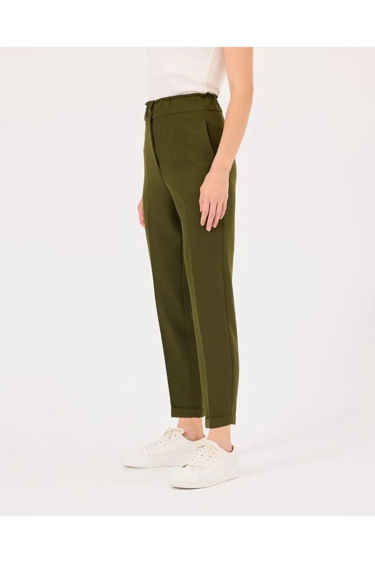 Seçil Minimalist Yüksek Bel Midi Kadın Pantolon - Günlük & İş
