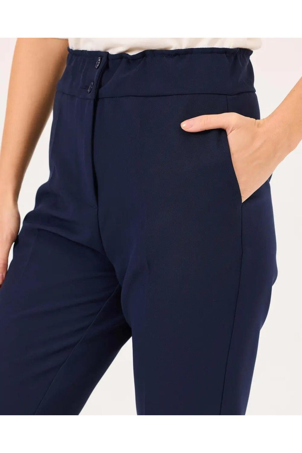 Seçil Minimalist Yüksek Bel Midi Kadın Pantolon - Günlük & İş