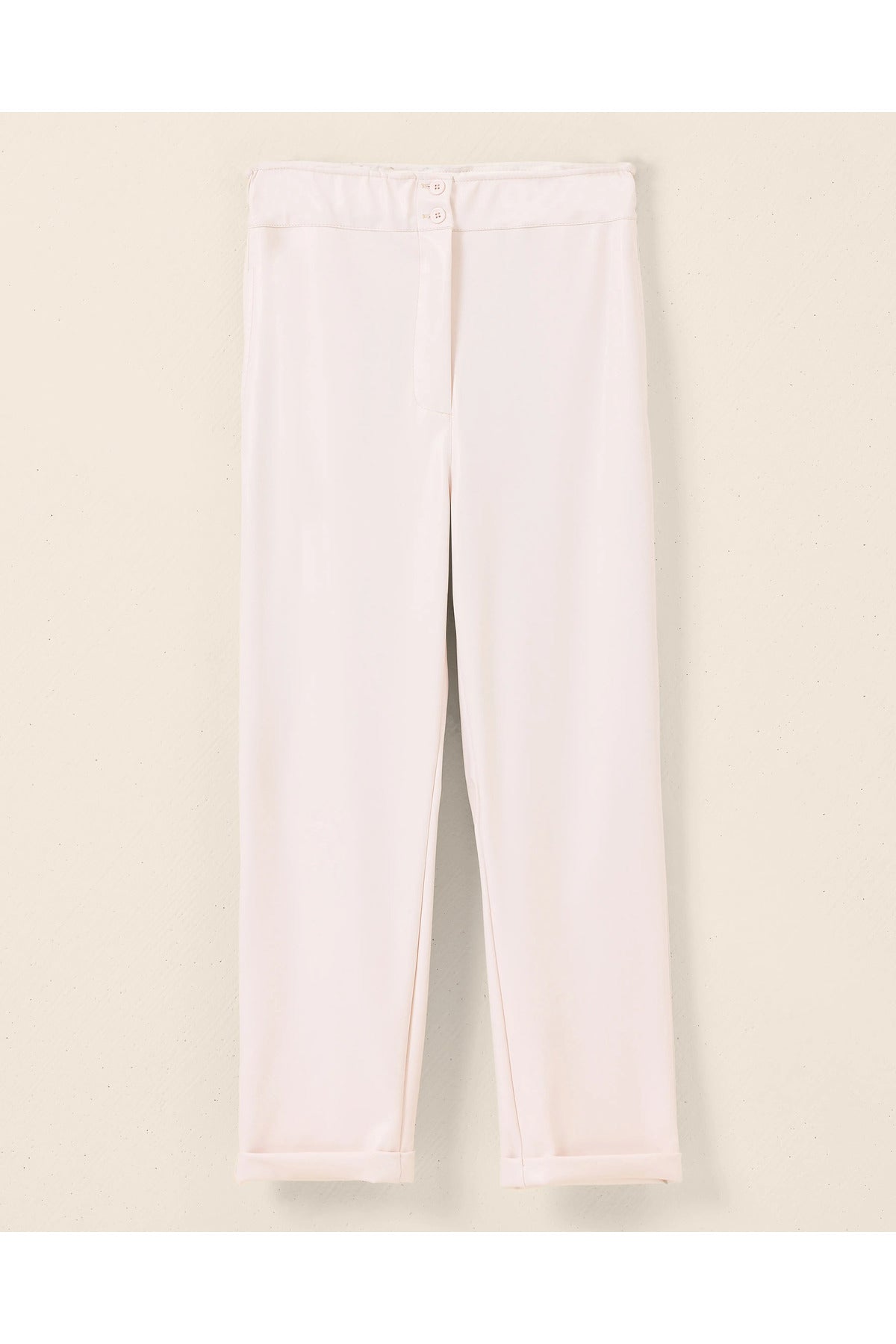 Seçil Minimalist Yüksek Bel Crop Deri Pantolon - Günlük & Şık