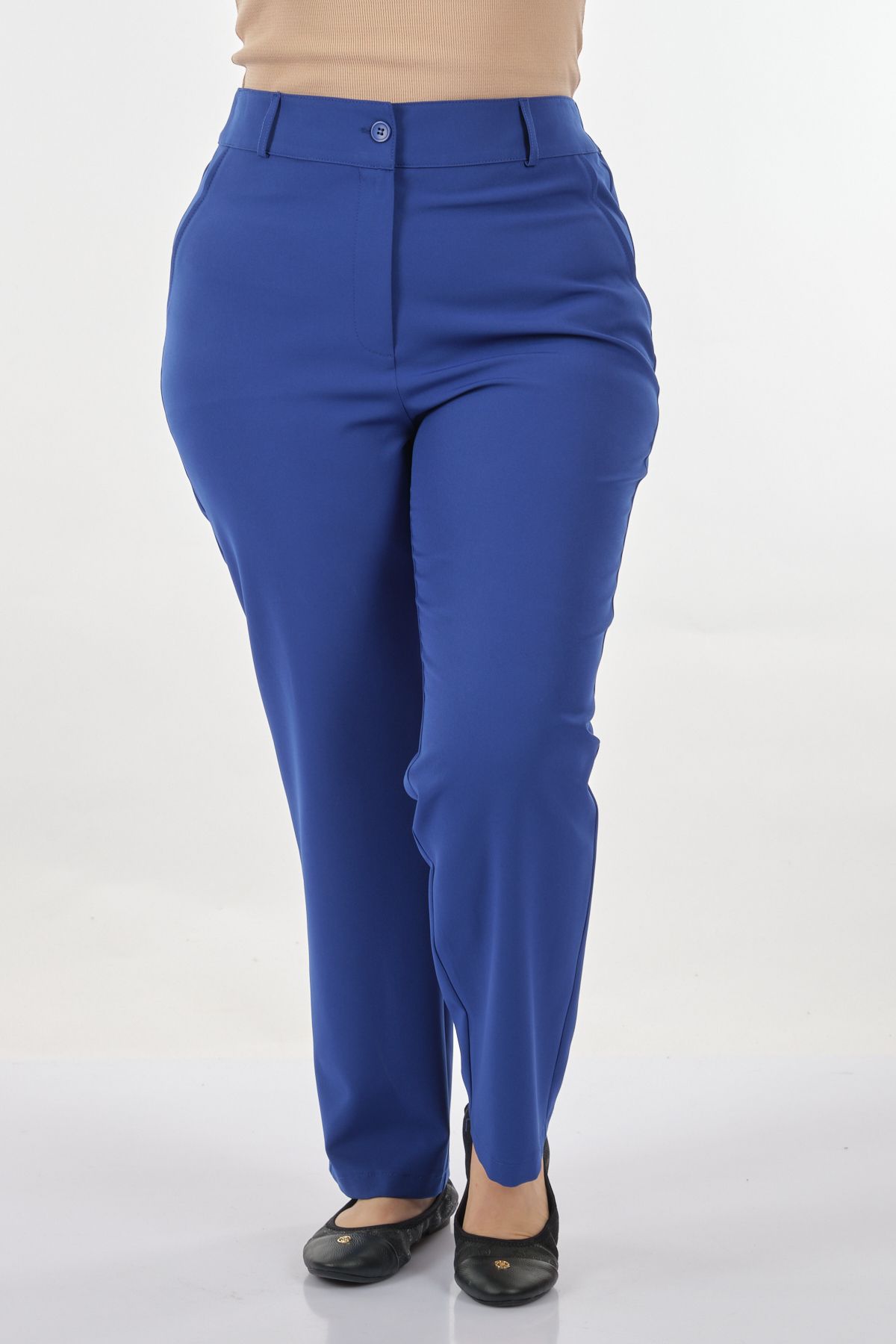 Sedna Minimalist Yüksek Bel Regular Fit Kadın Pantolon - Günlük ve İş Secondary image