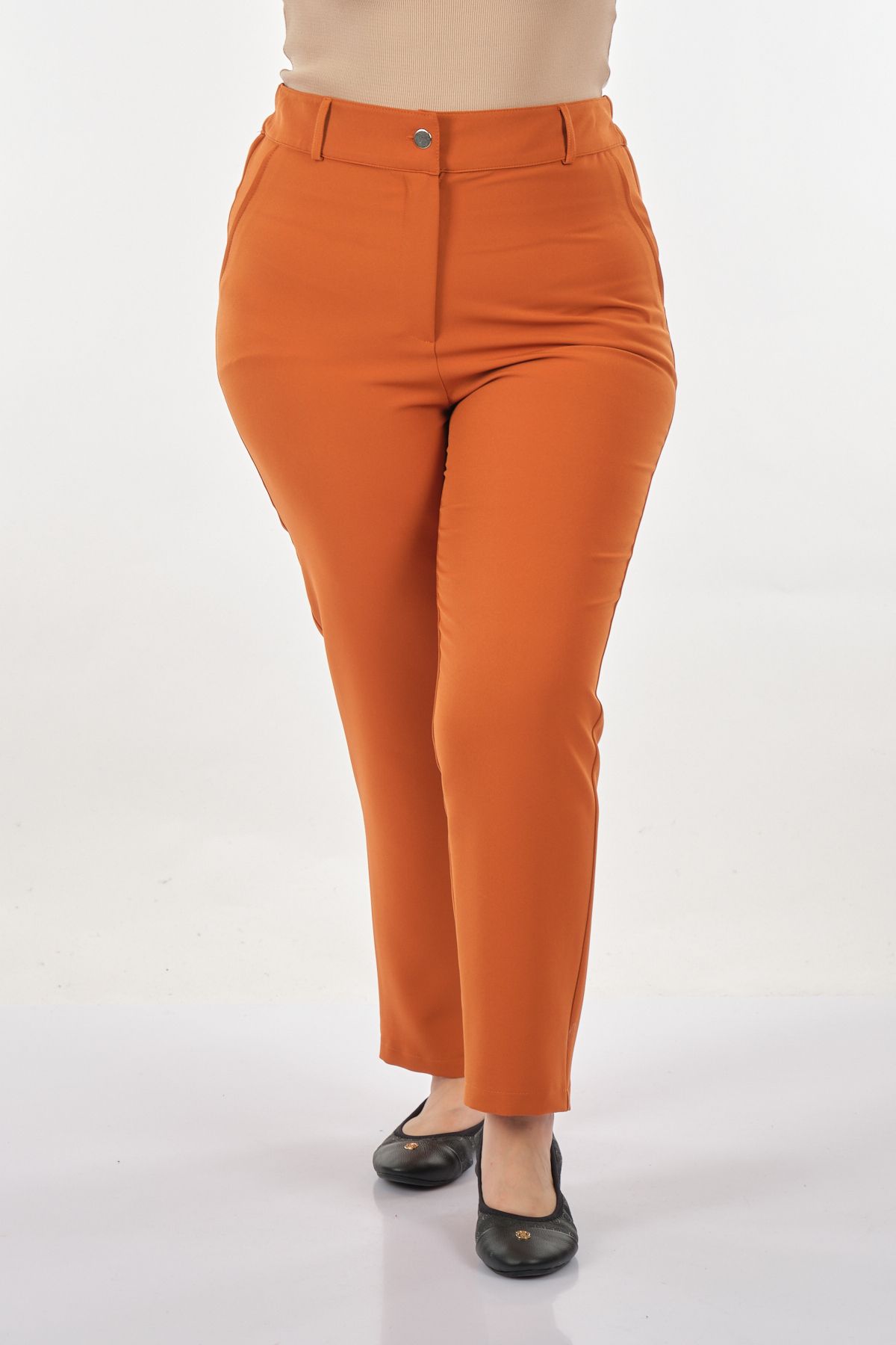 Sedna Minimalist Yüksek Bel Regular Fit Kadın Pantolon - Günlük & İş