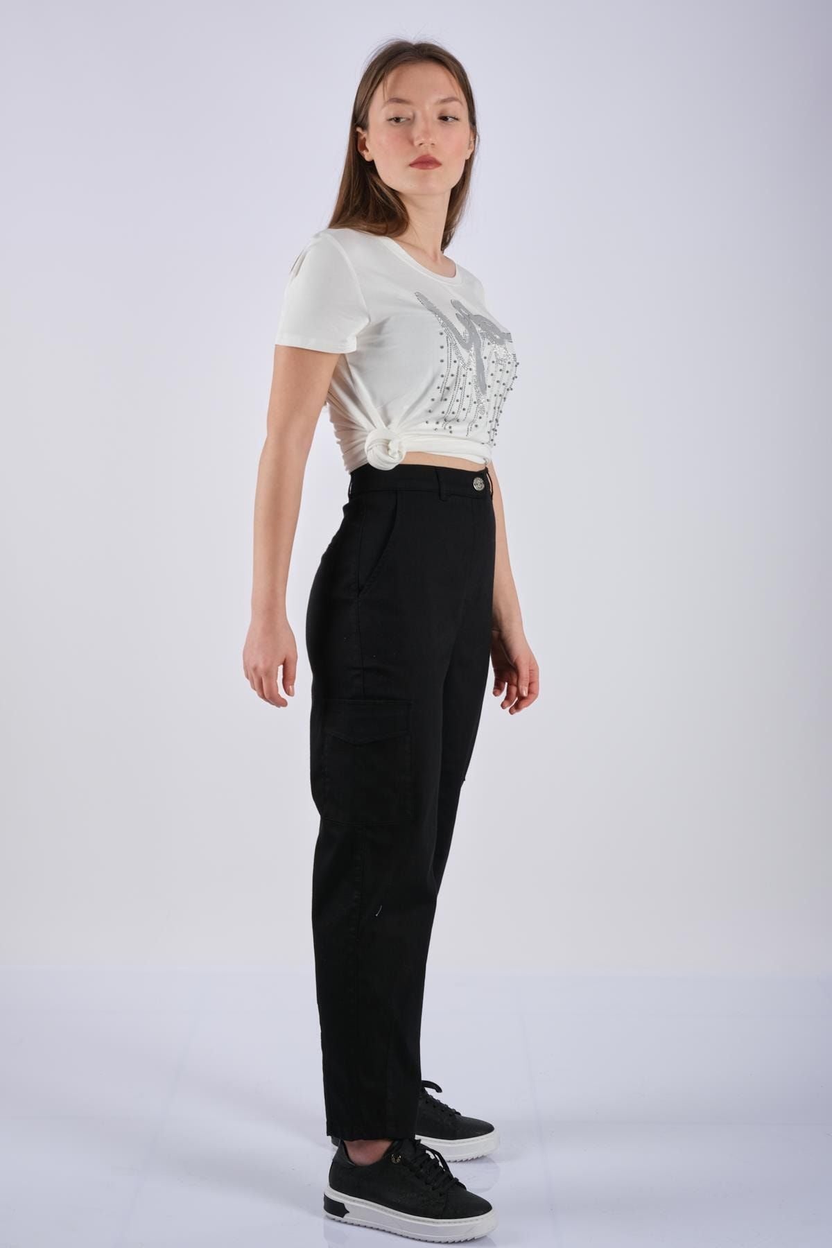 Seleste Oversize Cepli Minimalist Kadın Pantolon - Günlük & Şık Secondary image