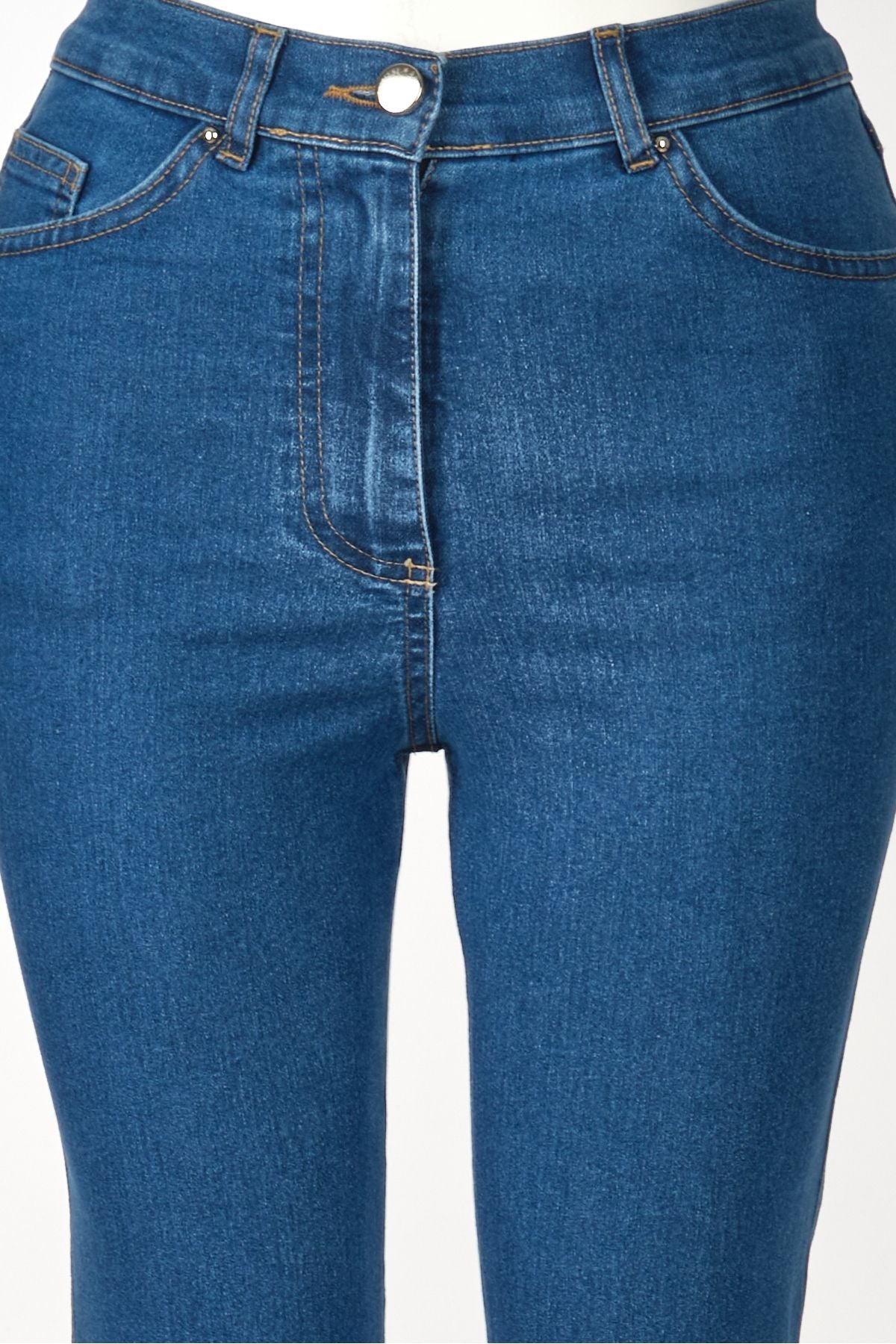 Seleste Yüksek Bel Dar Paça Kadın Kot Pantolon - Minimalist Tarz Secondary image
