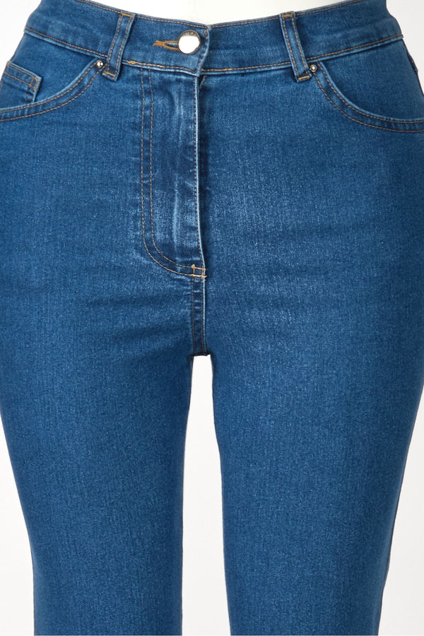 Seleste Yüksek Bel Dar Paça Kadın Kot Pantolon - Minimalist Tarz