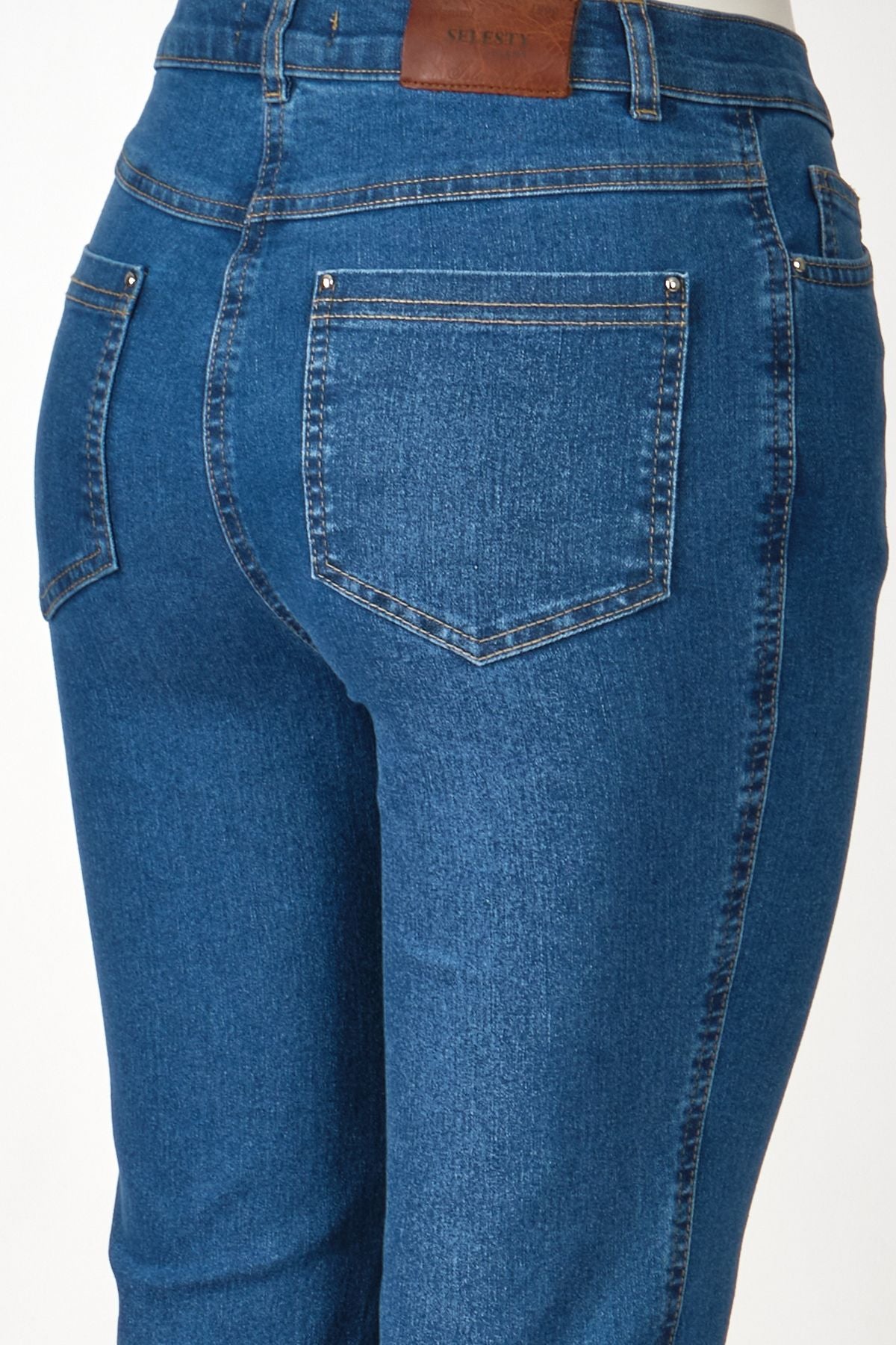 Seleste Yüksek Bel Dar Paça Kadın Kot Pantolon - Minimalist Tarz