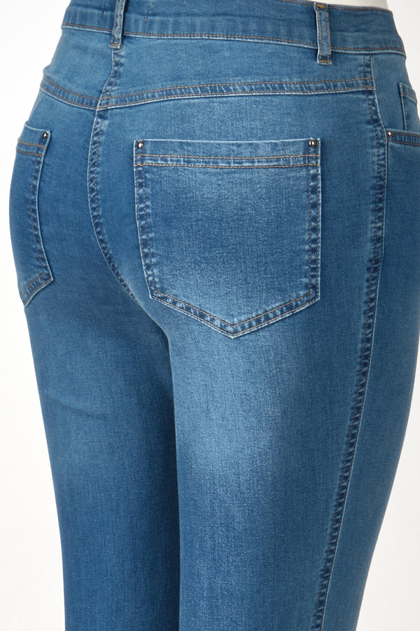 Seleste Yüksek Bel Dar Paça Minimalist Kadın Jean Pantolon - Günlük Şıklık