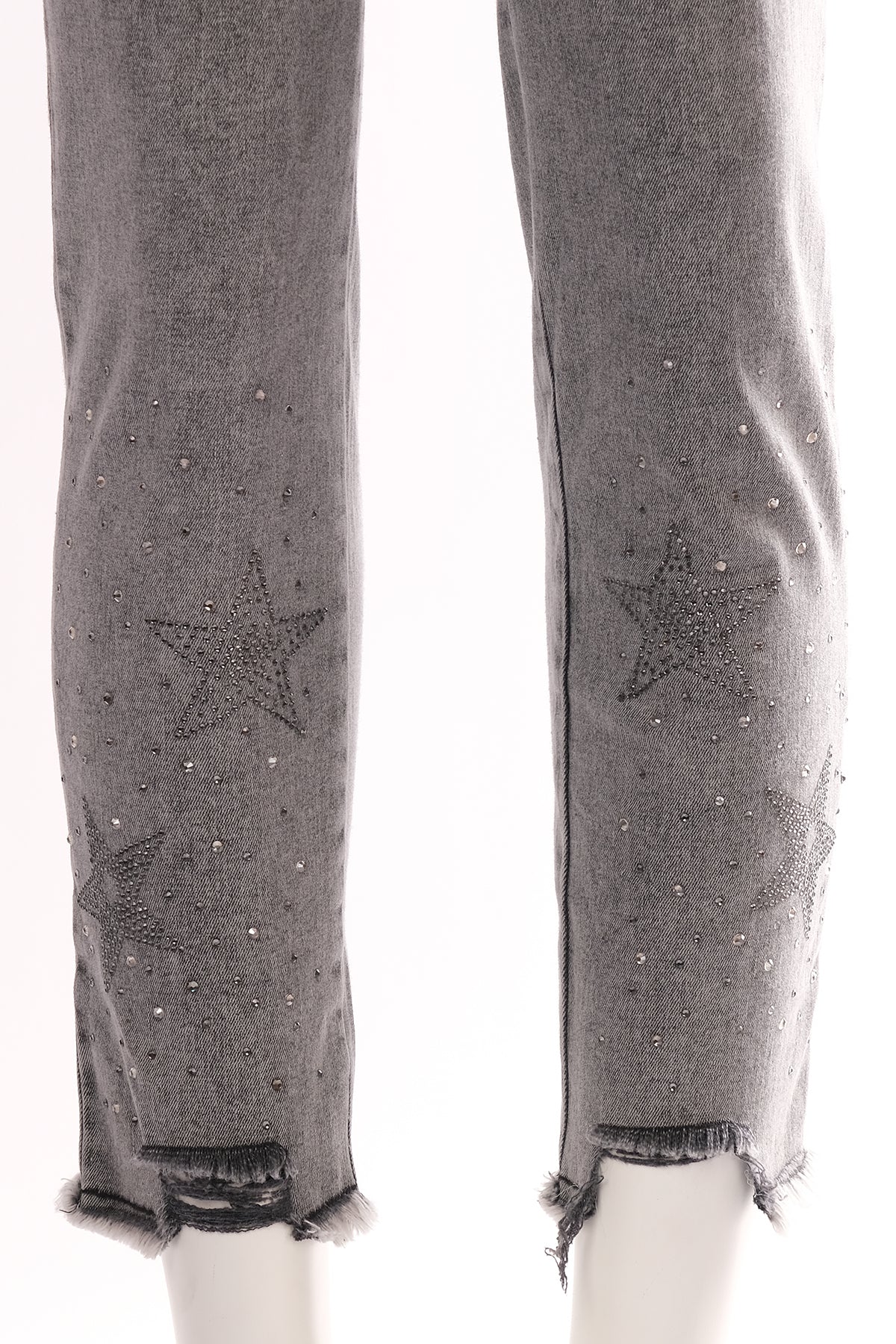 Seleste Yıldız Detaylı Midi Jean Pantolon - Minimalist Stil Secondary image