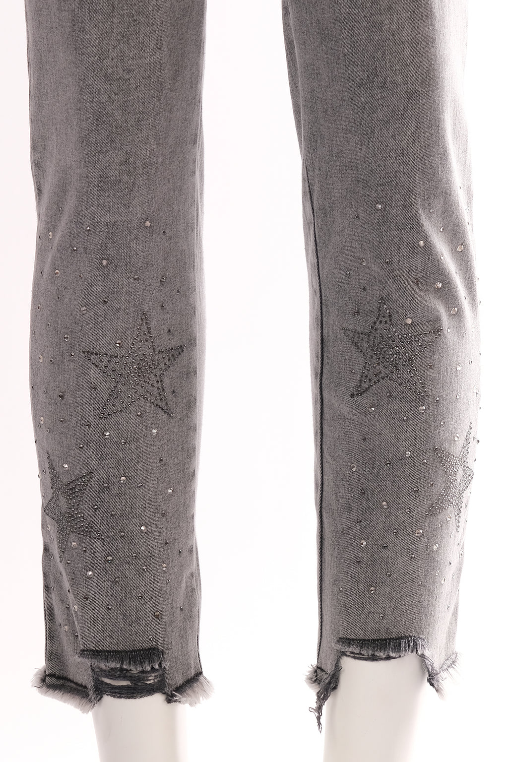 Seleste Yıldız Detaylı Midi Jean Pantolon - Minimalist Stil