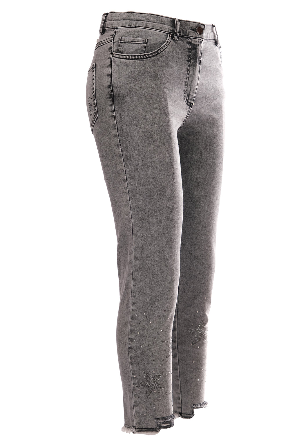 Seleste Yıldız Detaylı Midi Jean Pantolon - Minimalist Stil