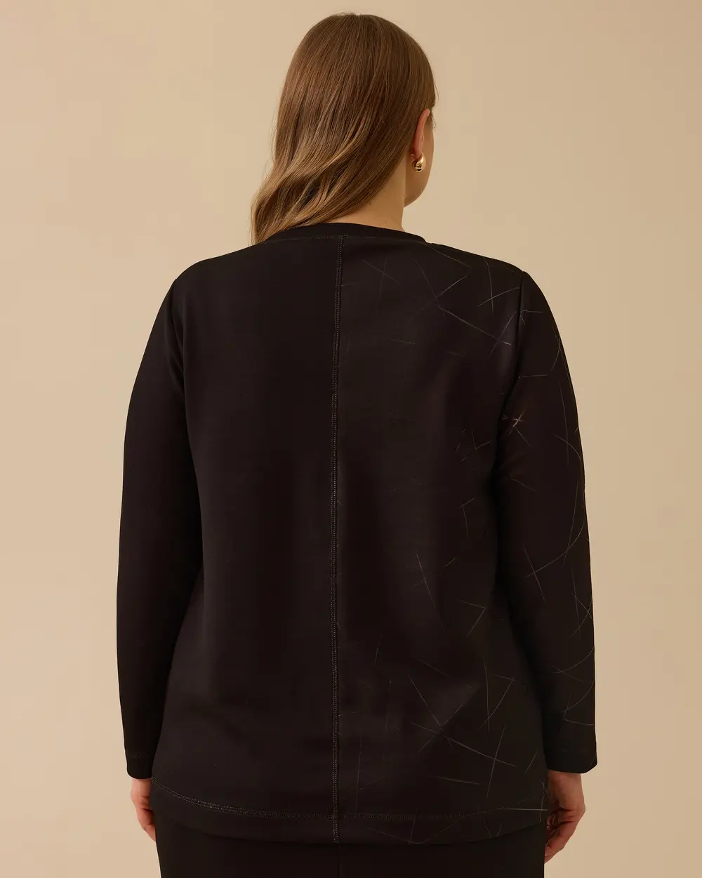 Büyük Beden Desen Detaylı Sweatshirt Gala-Xi Secondary image