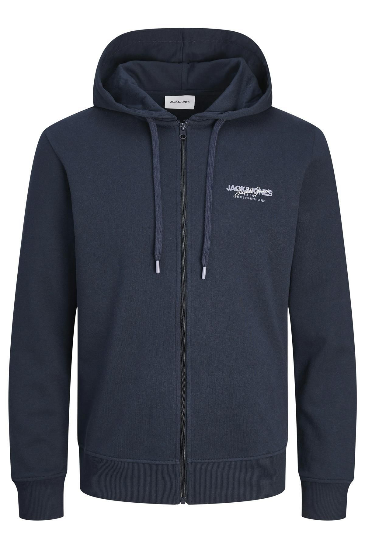 Jack&Jones Oversize Fermuarlı Kapüşonlu Erkek Sweatshirt - Minimalist Tarz Secondary image