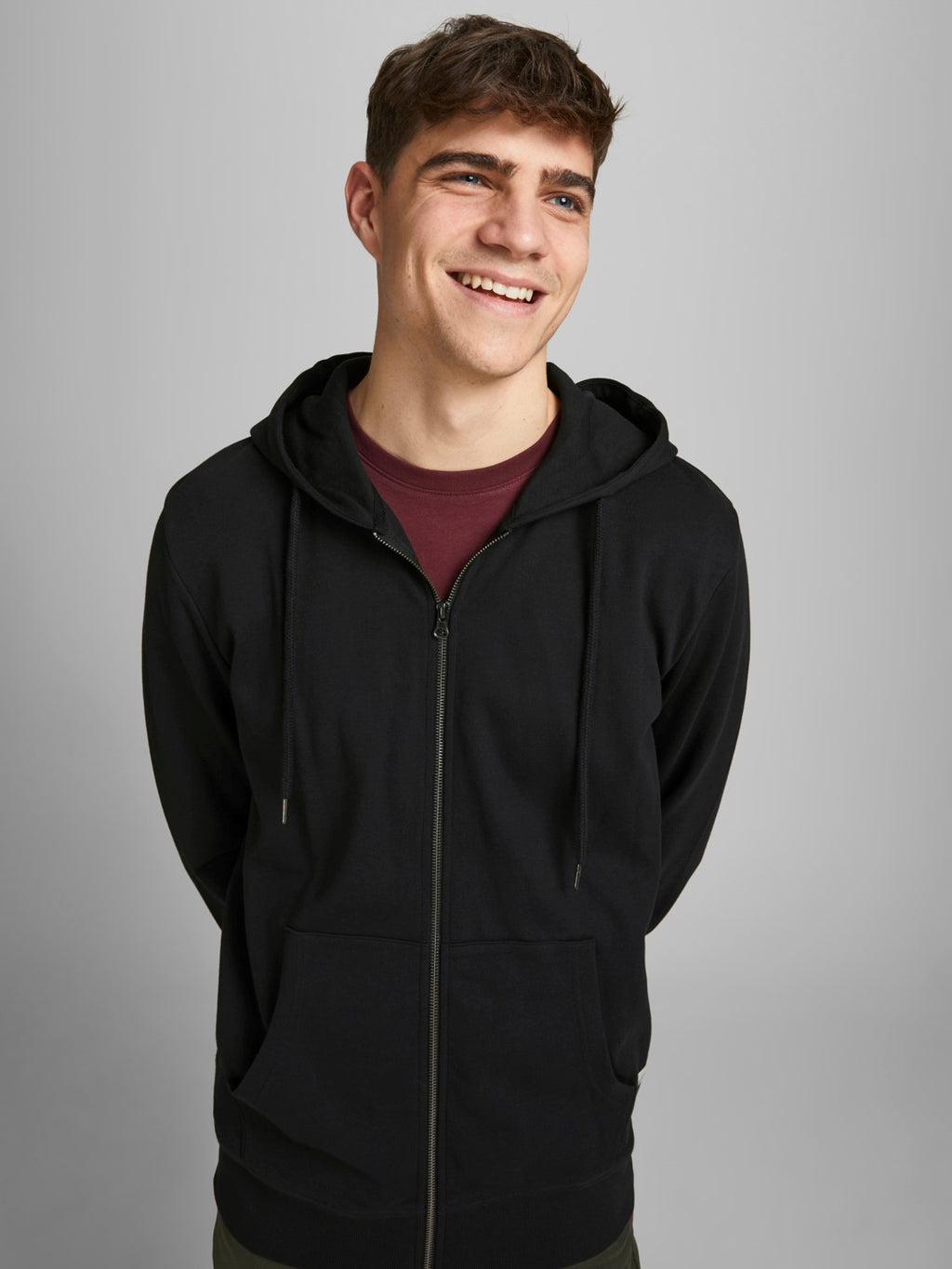 Jack&Jones Oversize Fermuarlı Kapüşonlu Erkek Sweatshirt - Günlük ve Spor
