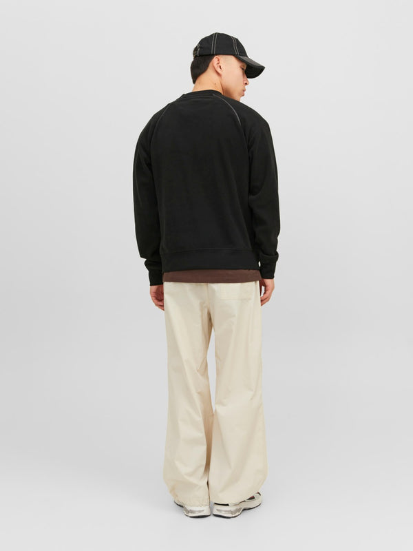 Jack&Jones Erkek Oversize Sweatshirt - Minimalist Stil - Günlük Kullanım