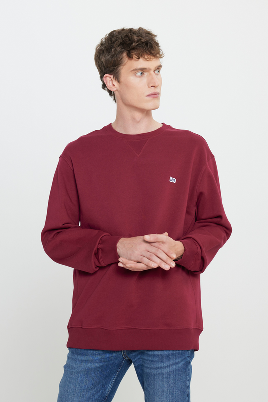 Regular Fit Crew Neck Fleece Lined Sweatshirt Lee