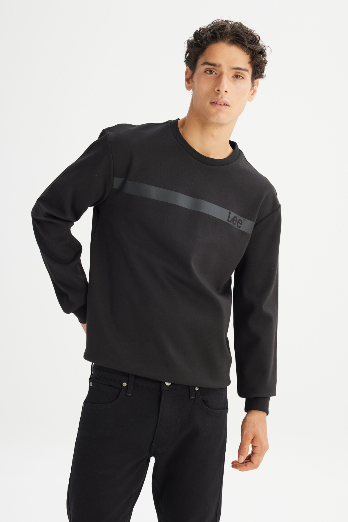 Regular Fit Normal Kesim Bisikler Yaka Sweatshirt Lee Main image
