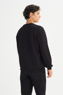 Regular Fit Normal Kesim Bisiklet Yaka Baskılı Sweatshirt Lee