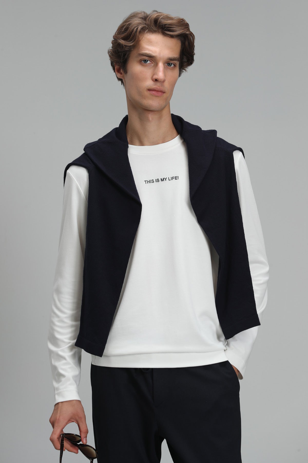 Lufian Minimalist Oversize Uzun Kol Erkek Sweatshirt - Günlük Kombinleriniz İçin Main image