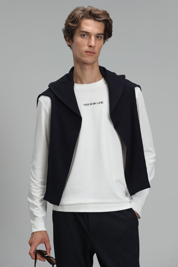 Lufian Minimalist Oversize Uzun Kol Erkek Sweatshirt - Günlük Kombinleriniz İçin