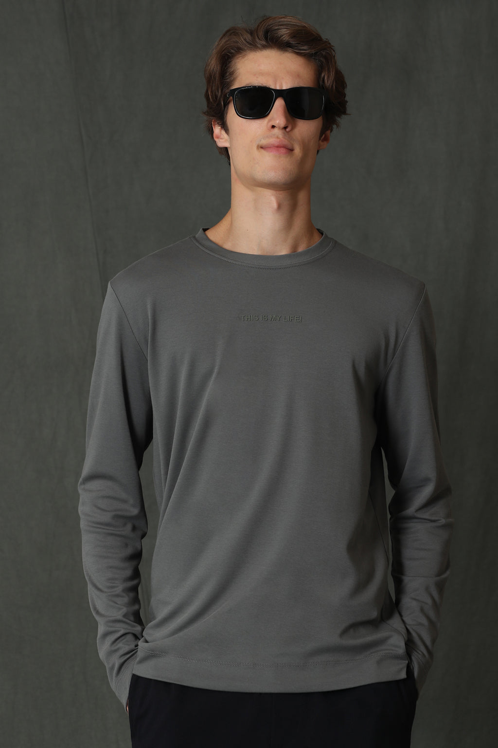 Lufian Minimalist Oversize Uzun Kol Erkek Sweatshirt - Günlük Kombinleriniz İçin
