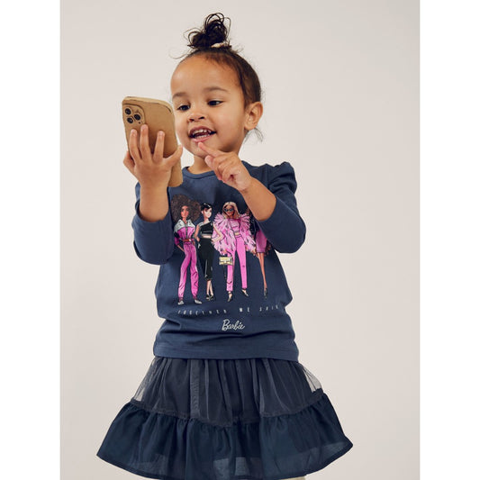 Barbie Baskılı UzunKol Kız Çocuk Sweatshirt-Minimalist Tarz