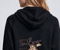 On Kadın Kapüşonlu Tam Fermuarlı Reglan Kol Cepli Sweatshirt