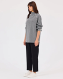 Stand-collar sweatshirt with button detail Scl