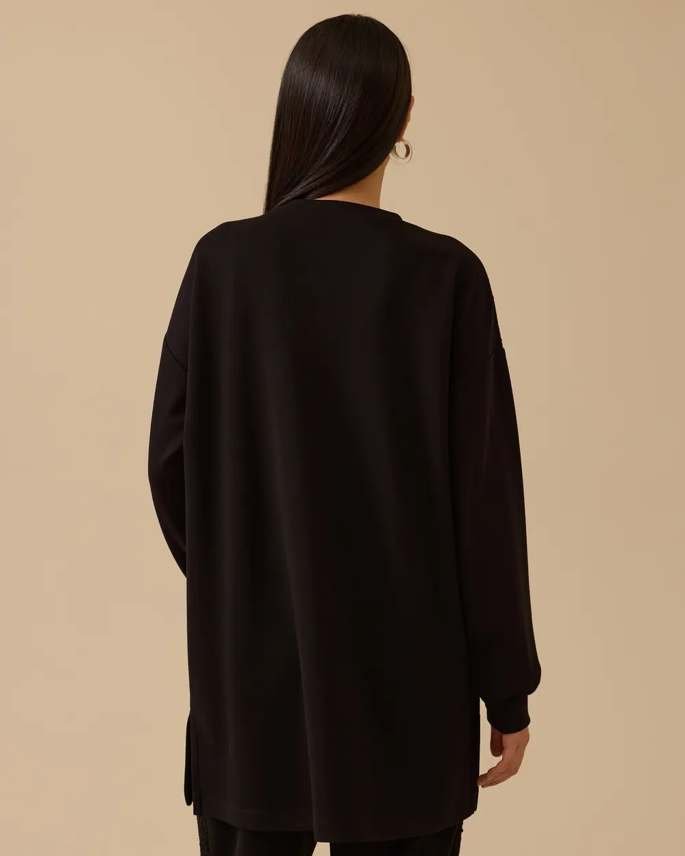 sim detaylı uzun sweatshirt Scl Secondary image