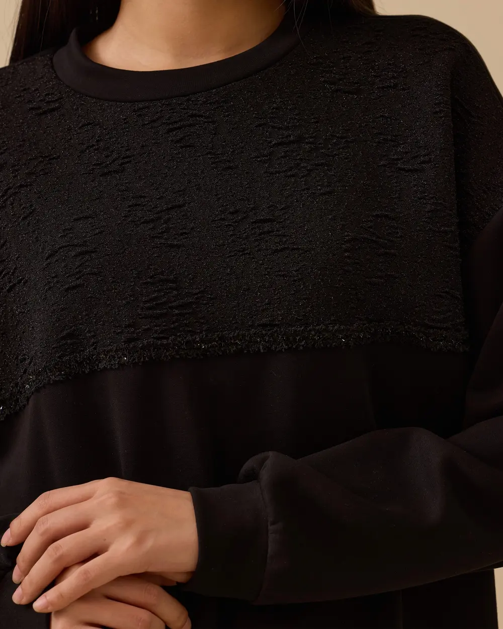 sim detaylı uzun sweatshirt Scl