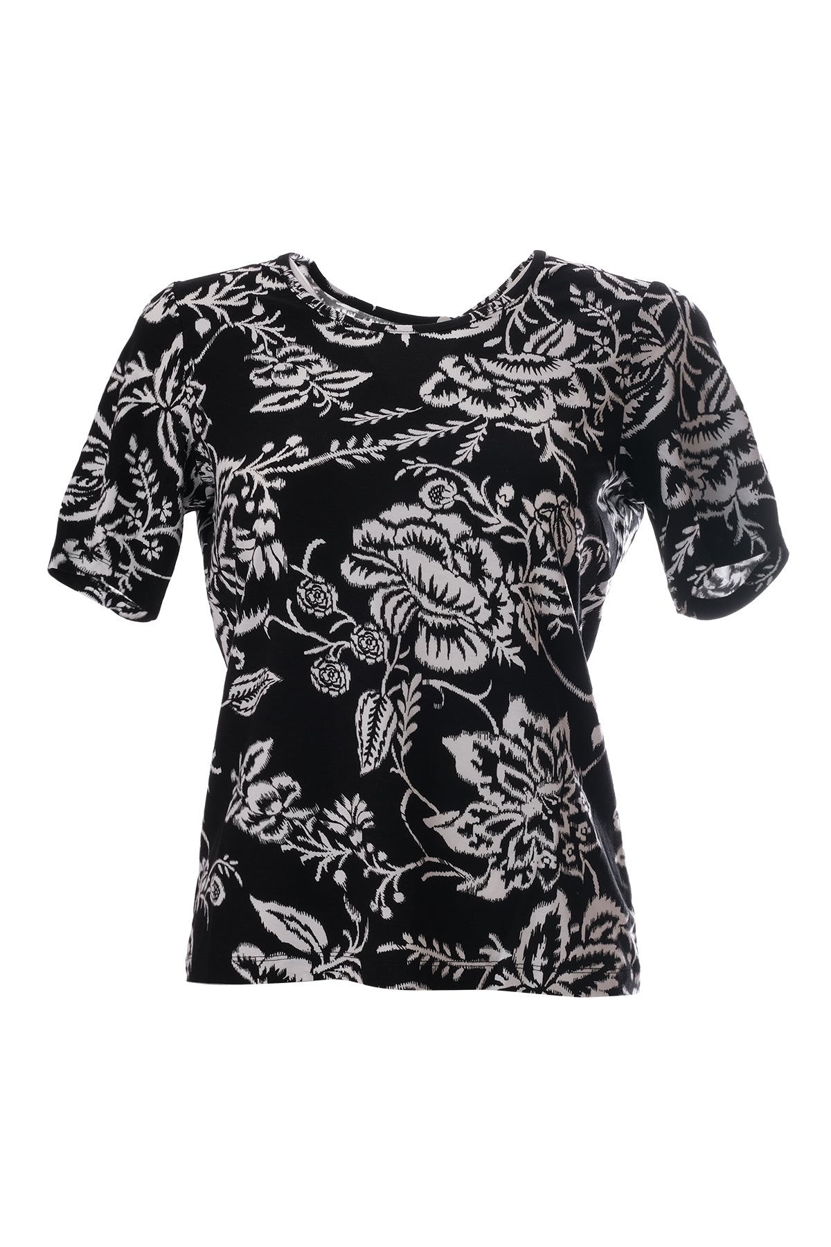 Canel Kadın Kısa Kol Çiçekli T-Shirt - Minimalist Günlük Stil Main image