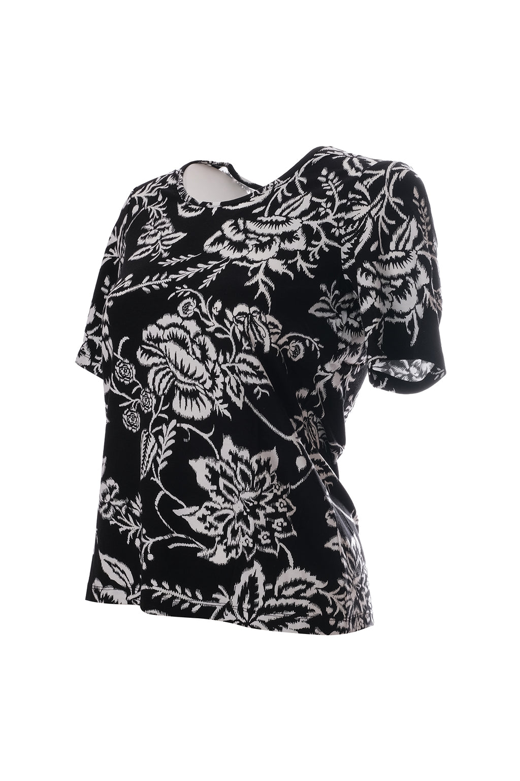 Canel Kadın Kısa Kol Çiçekli T-Shirt - Minimalist Günlük Stil
