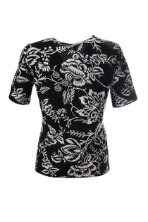 Canel Kadın Kısa Kol Çiçekli T-Shirt - Minimalist Günlük Stil