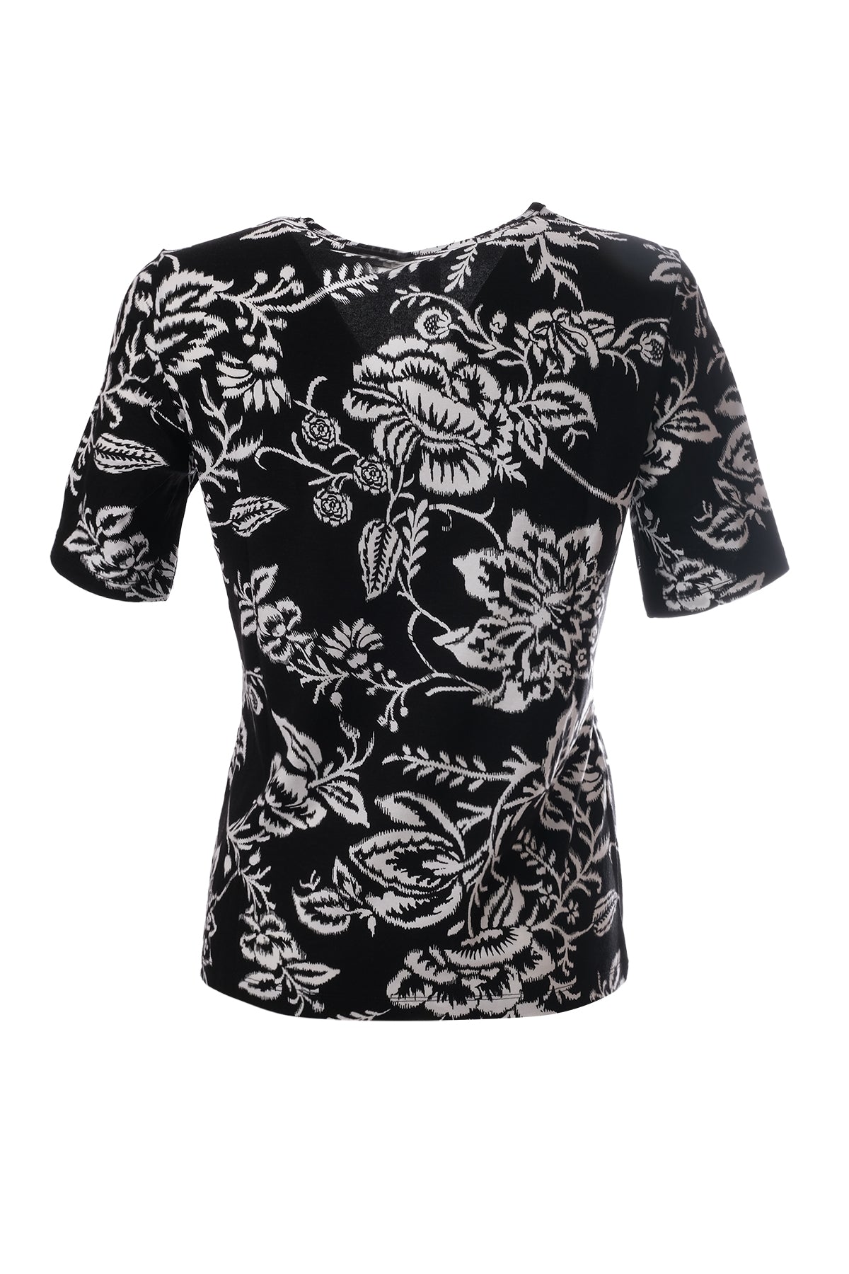Canel Kadın Kısa Kol Çiçekli T-Shirt - Minimalist Günlük Stil