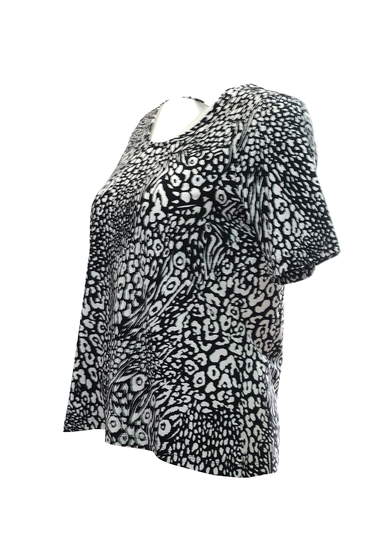 Canel Oversize Leopar Desenli Kadın T-Shirt - Kısa Kol - Günlük Secondary image