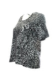Canel Oversize Leopard Print Women's T-Shirt - Short Sleeve - Casual
